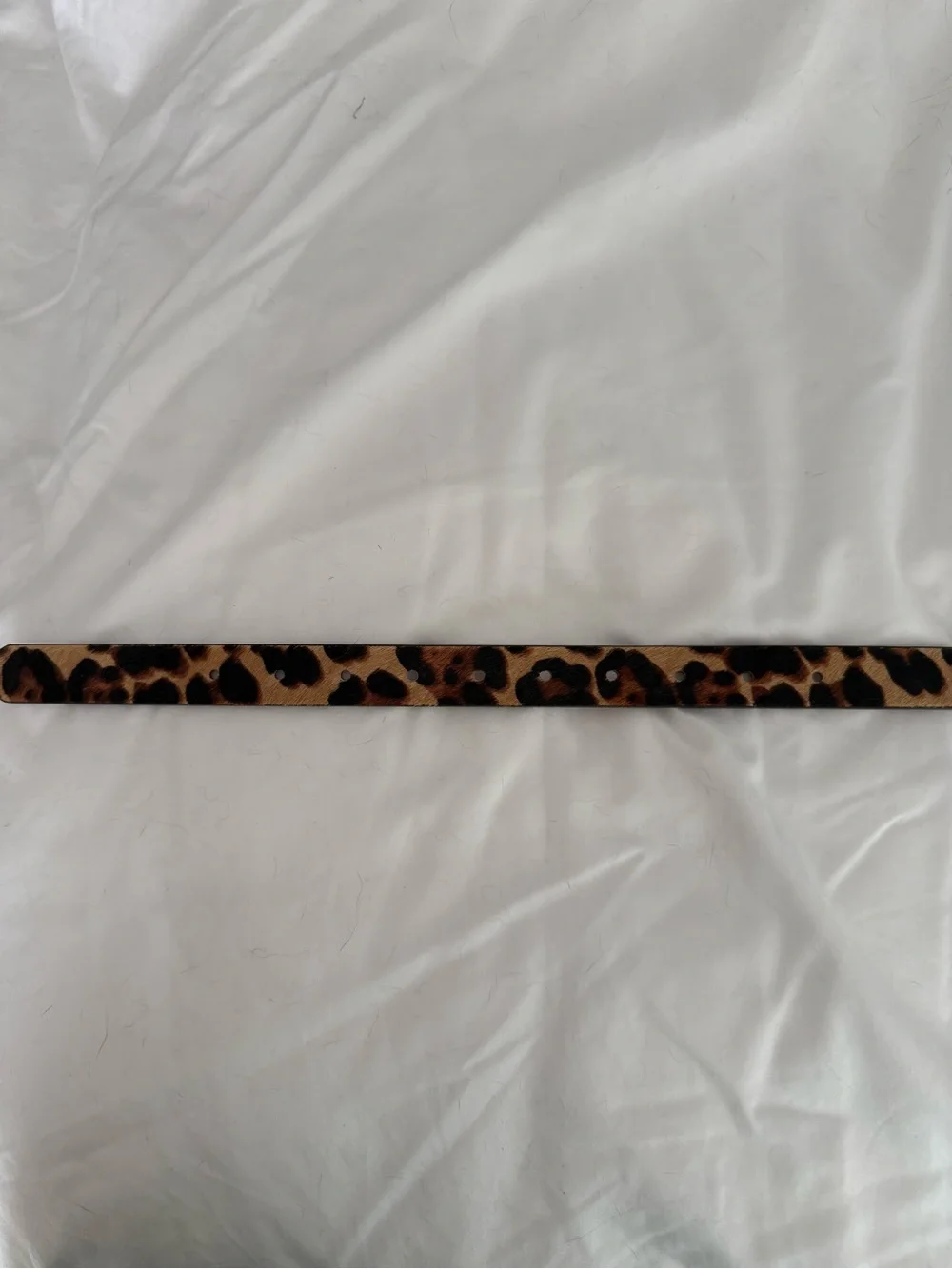 J. Crew Leopard Print Calf-hair Belt with Gold Buckle. Size M/L